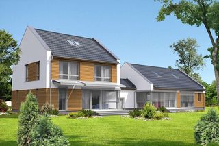 Domy złożone z dwóch budynków