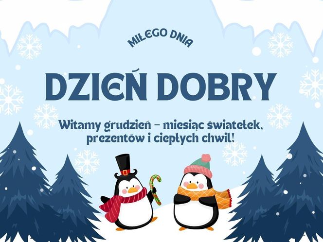 kartki na dzień dobry w grudniu