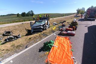 Poważny wypadek pod Mrągowem