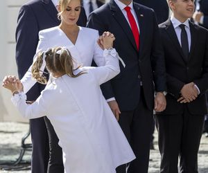 Dzień inauguracji należał do Kasi Nawrockiej. Fotoreporterzy ją uwielbiają 