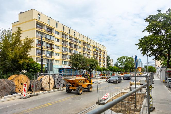 Budowa tramwaju na Rakowieckiej w Warszawie