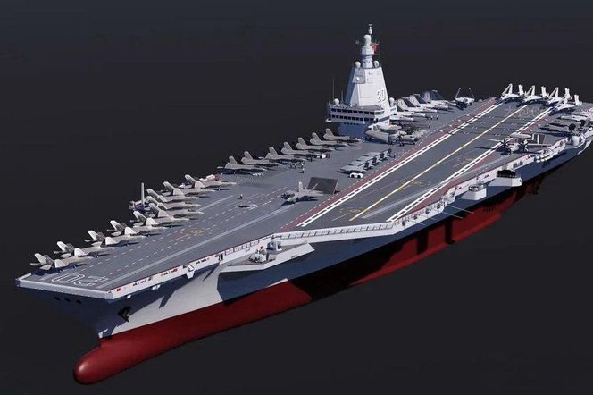 Morska potęga Chin rośnie? Atomowy lotniskowiec Type 004 w budowie 