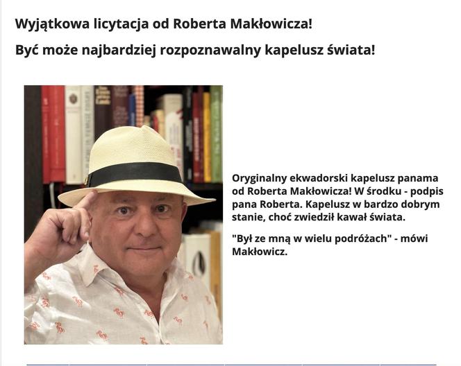 Robert Makłowicz licytacja