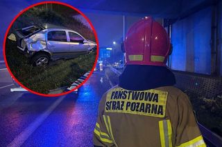 Wypadek na DTŚ w Rudzie Śląskiej. Dwie osoby poszkodowane