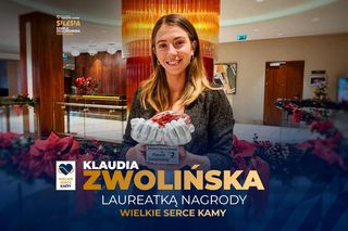 Klaudia Zwolińska z Wielkim Sercem Kamy! Wyjątkowa nagroda za wielki gest