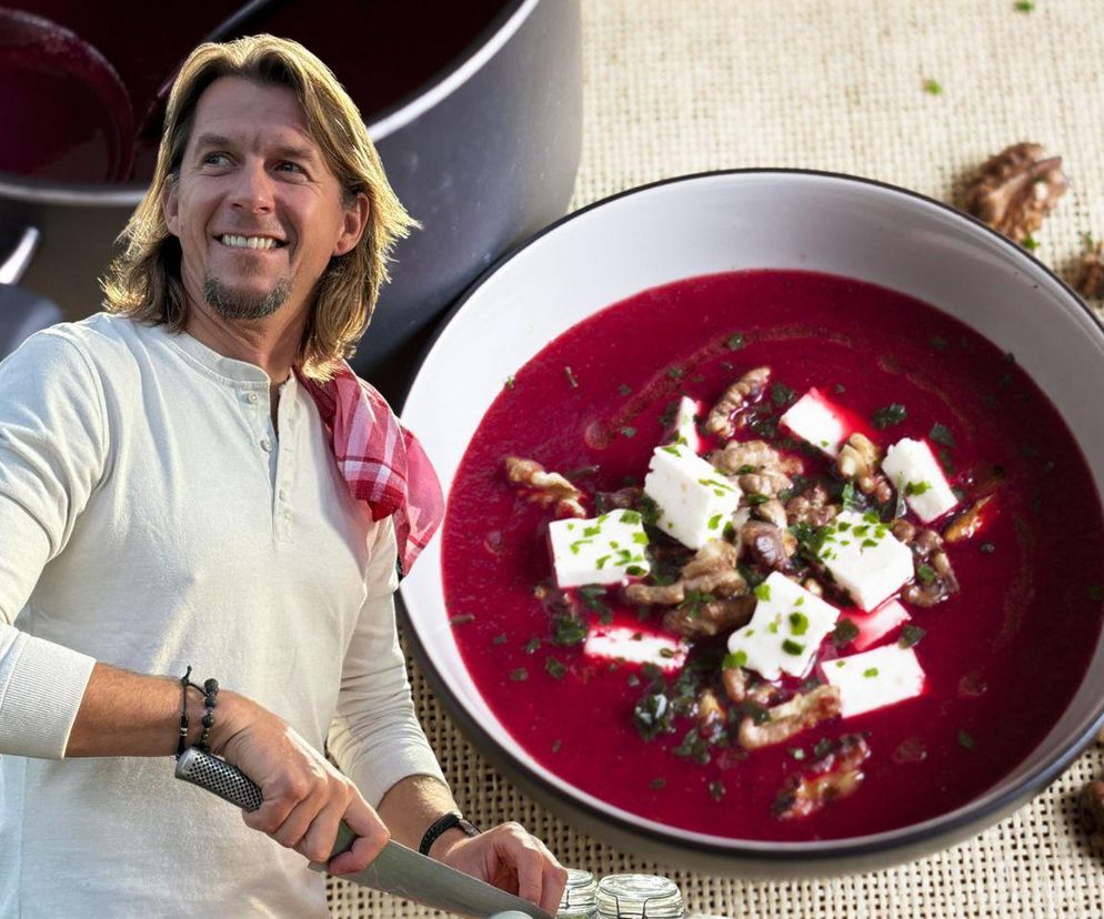 Karol Okrasa poleca alternatywę dla tradycyjnego barszczu. Krem z pieczonych buraków to prawdziwy gamechanger   