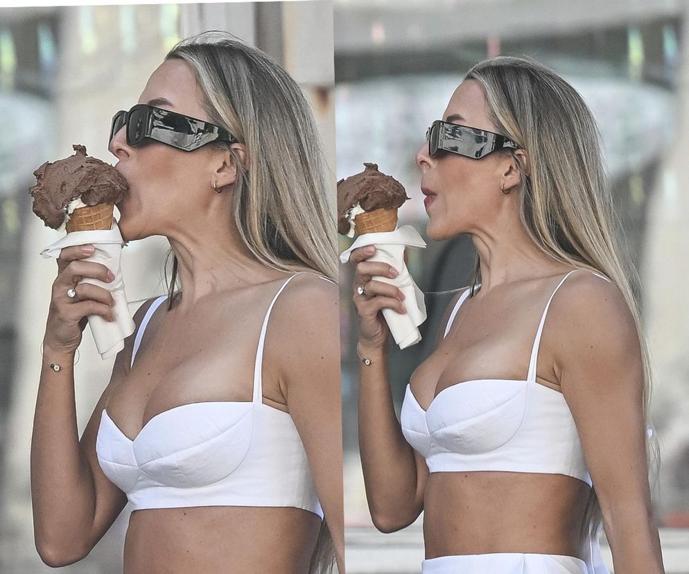 Ewa Chodakowska je lody w upalny dzień