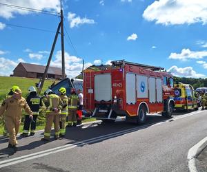 Powiat kraśnicki. Autobus wpadł do rowu