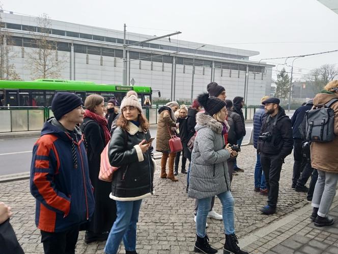 Protest przeciwko wysiedleniu uchodźców z Ukrainy i prywatyzacji Ikara