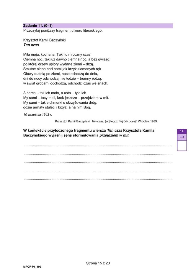 Matura 2025 - język polski