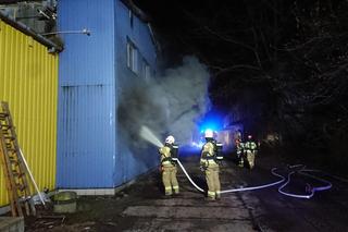 Pożar magazynu meblowego w Lublinie. Hala doszczętnie spłonęła [7.02.2023]