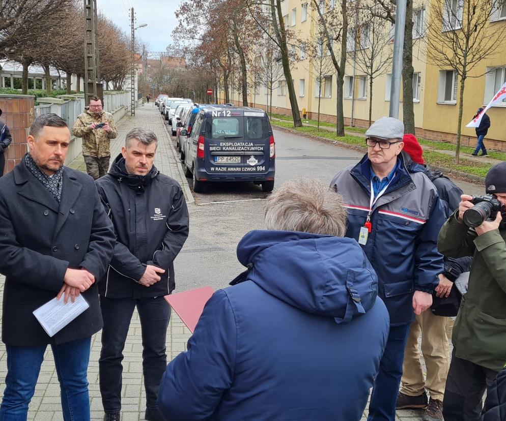 Protest pracowników wodociągowych w Poznaniu