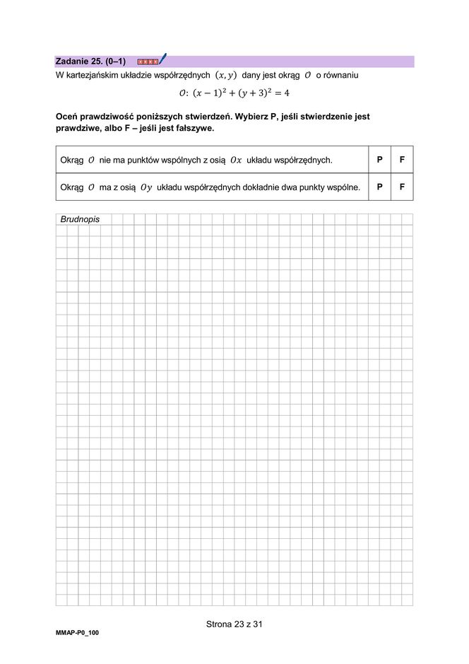 Matura poprawkowa  MATEMATYKA 2025- FORMUŁA 2023