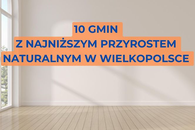 10 gmin z najniższym przyrostem naturalnym w Wielkopolsce