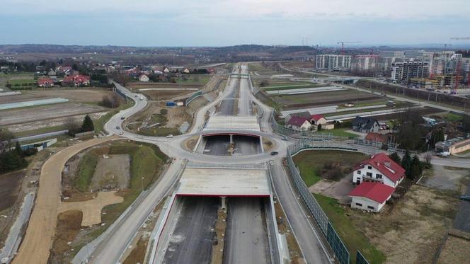Budowa półnoicnej obwodnicy Krakowa ZDJĘCIA LUTY 2024