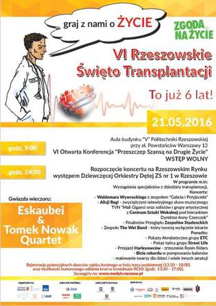 6. Rzeszowskie Święto Transplantacji_plakat