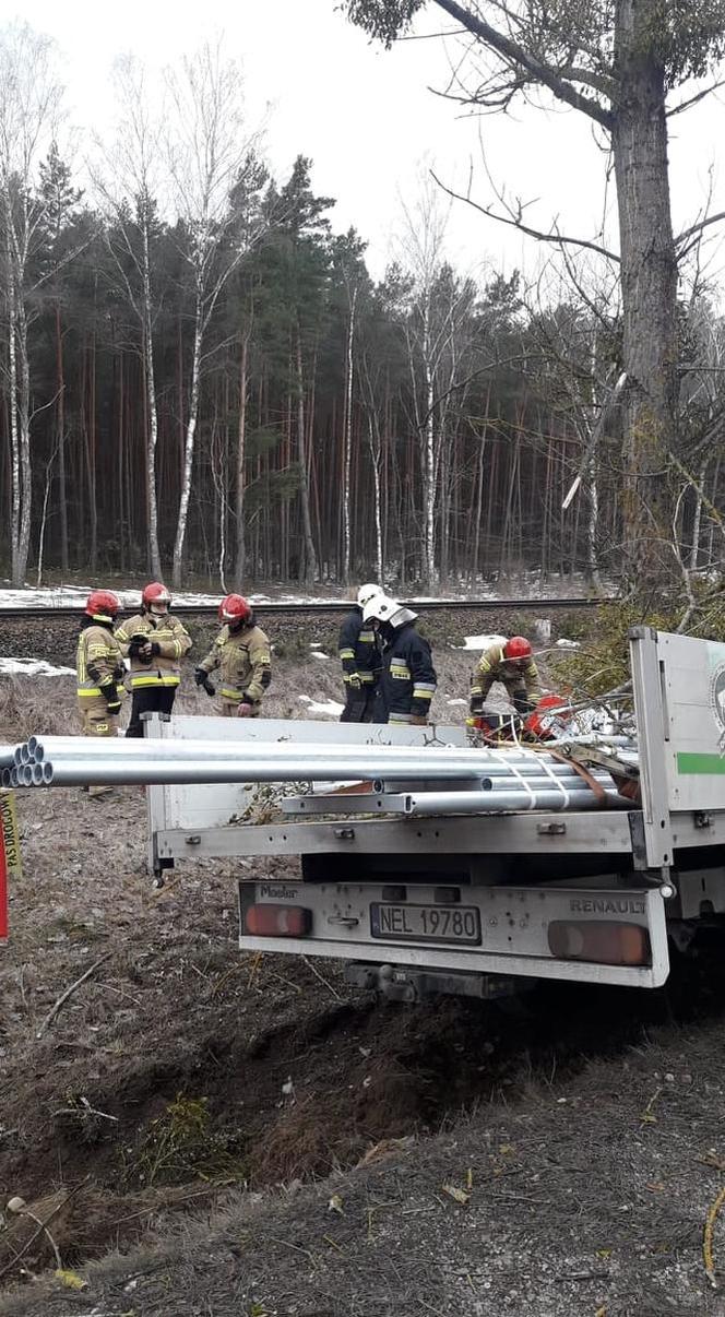 Wypadek śmiertelny w Białogrądach. Bus uderzył w drzewo. Zginął kierowca [ZDJĘCIA]