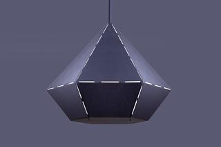 Lampa nad stół w kształcie czarnego diamentu