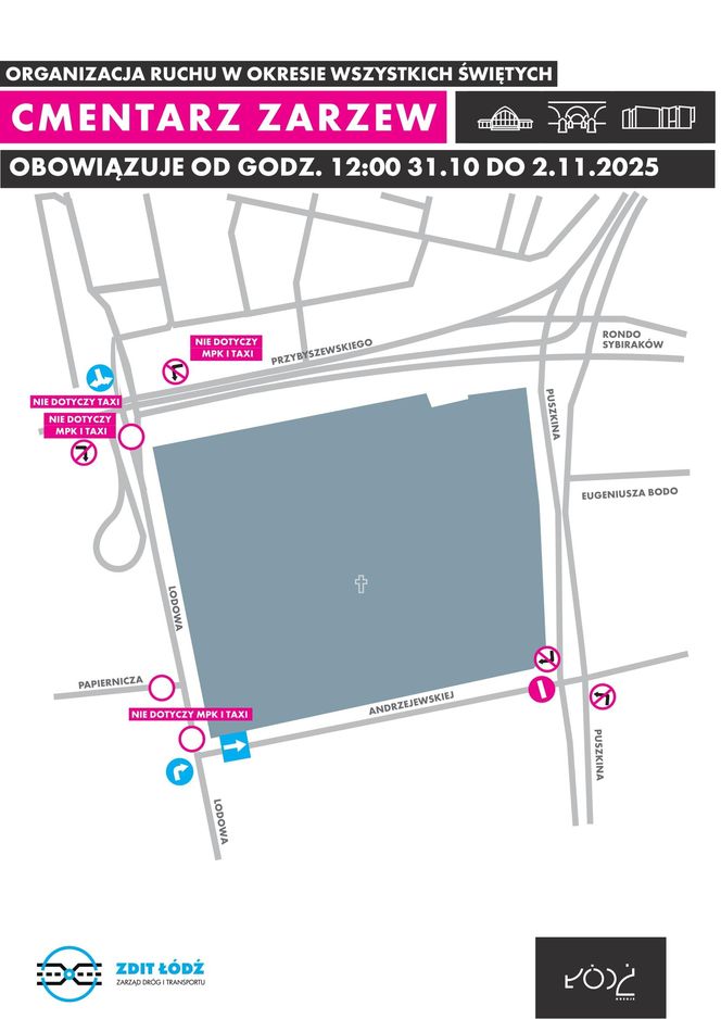 Jak dojechać na łódzkie cmentarze. Wszystkich Świętych 2025