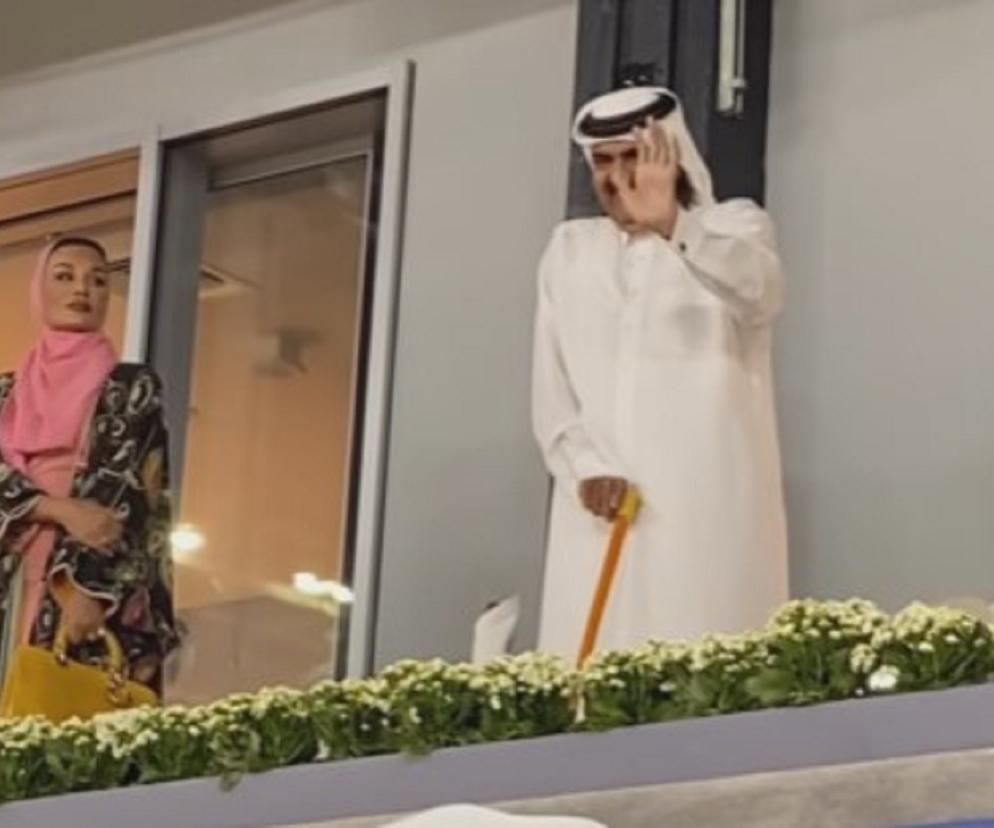 Były emir Kataru, Hamad bin Khalifa Al Thani z żoną