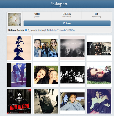 Selena Gomez - stary wygląd Instagrama