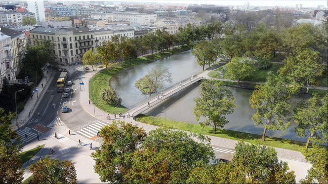 Wizualizacje Kładki Łąbędziej we Wrocławiu