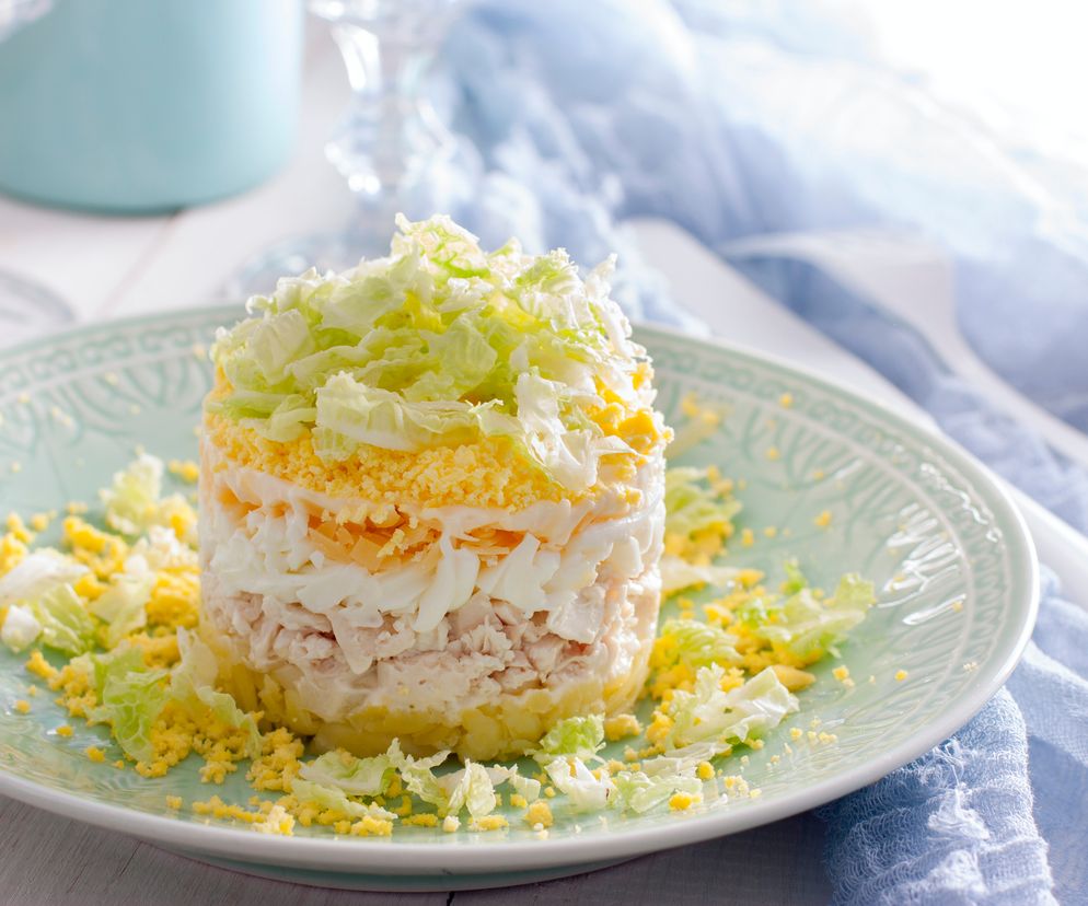 Łabędzi Puch - weselna sałatka z kurczaka i kapusty pekińskiej