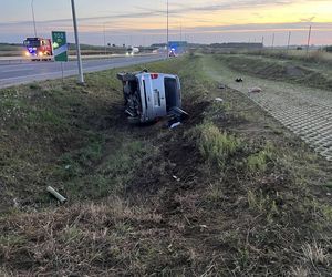 Wypadek na S61 w Konarzycach