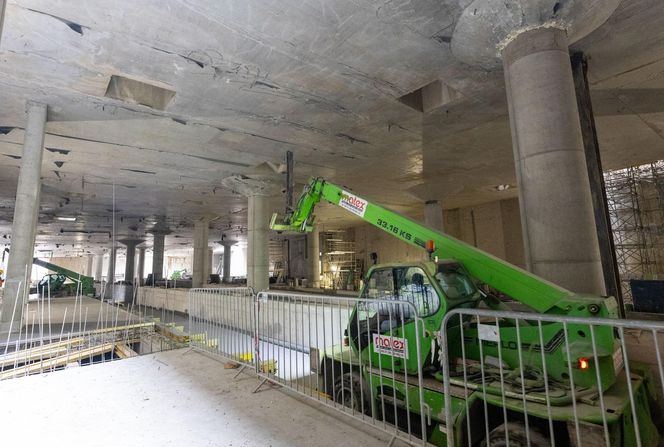 Trwa budowa tunelu średnicowego w Łodzi. Na zdjęciach budowa przystanku Łódź Koziny