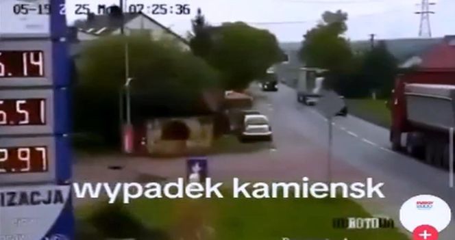 Pas od tira uderzył kobietę prosto w głowę. Wszystko widać na nagraniu