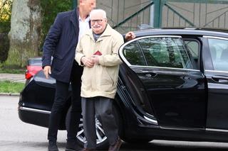 Lech Wałęsa na niedzielnej mszy