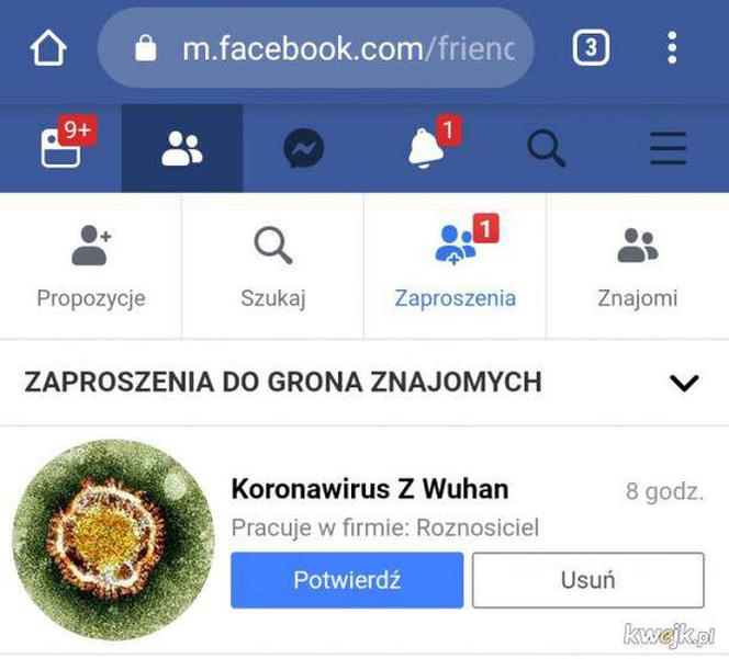 Kronawirus - MEMY, niektórzy żartują z choroby