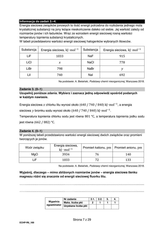 Matura 2024: chemia rozszerzona – ARKUSZ FORMUŁA 2015