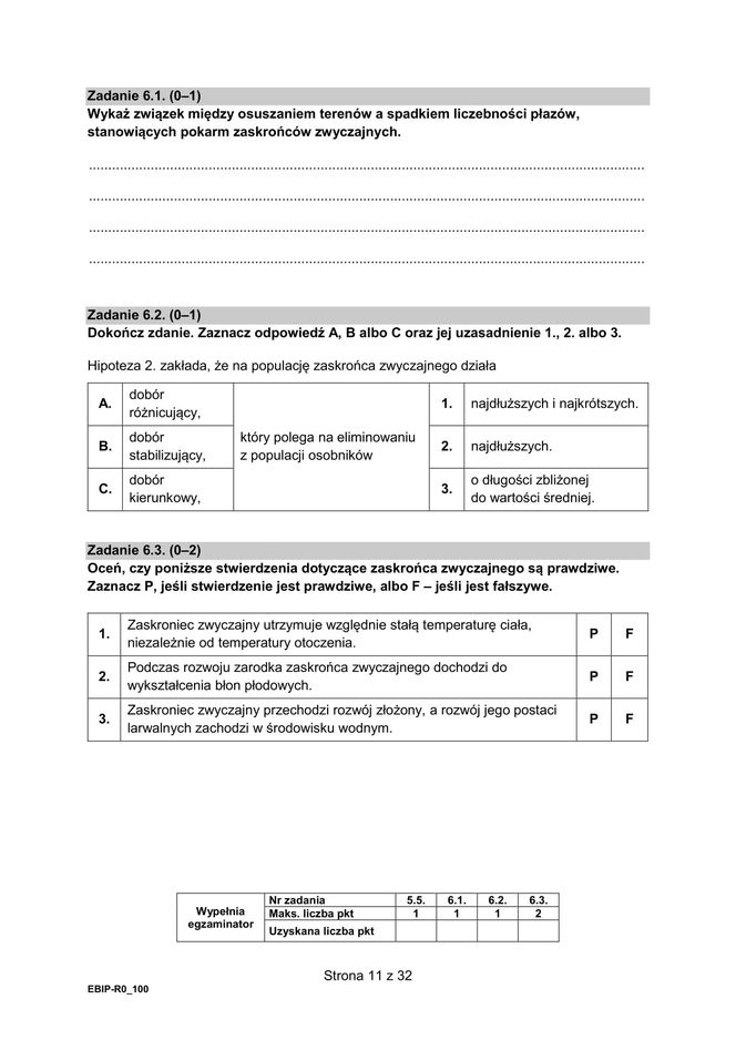 Matura 2025 - biologia