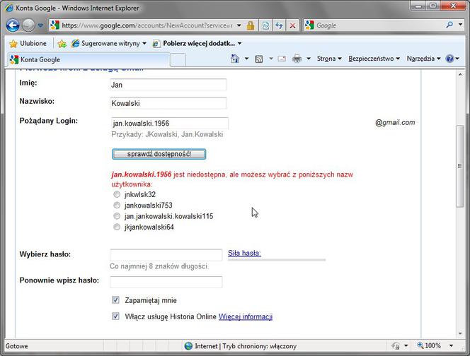Jak założyć konto w usłudze Gmail