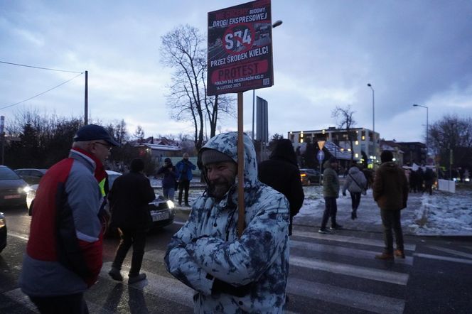 Protest kielczan przeciw budowie S74