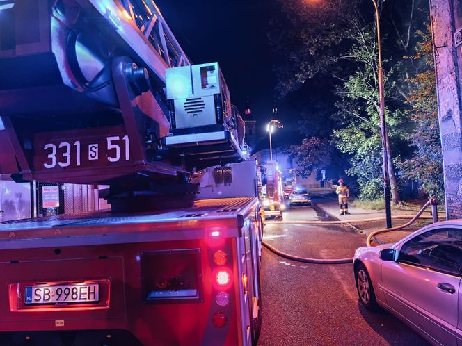 Pożar budynku wielorodzinnego w Bielsku-Białej