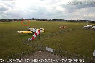 Groźna sytuacja na lotnisku w Gotartowicach. Pilot zahaczył o płytę lotniska