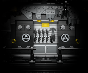 LEGO „Batman Returns” Shadow Box z Jaskini Batmana