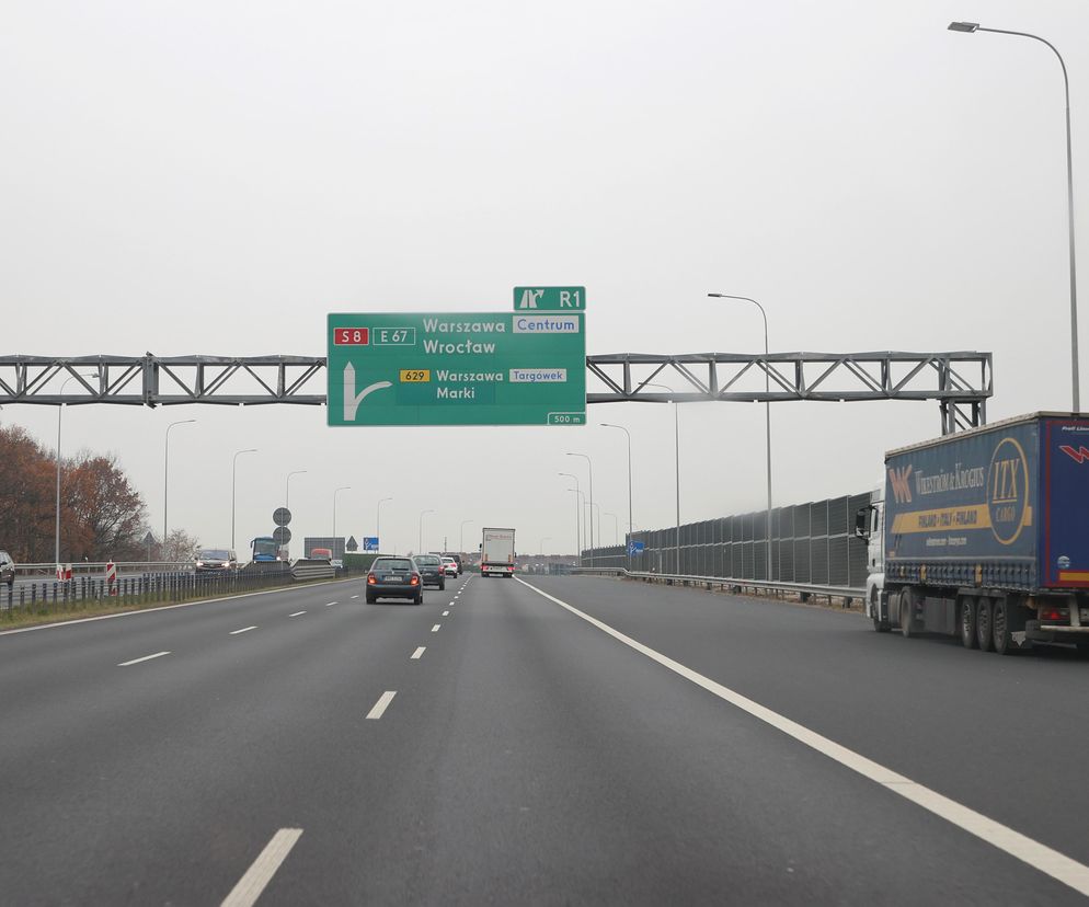 Utrudnienia na S8 pod Warszawą. Prace drogowe na obwodnicy Marek 