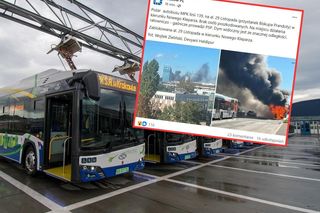 Pożar autobusu MPK w centrum Krakowa. Kłęby dymu były widoczne w niemal całym mieście