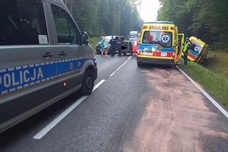 Karetka zderzyła się z samochodem! Poważny wypadek między Iławą a Sampławą