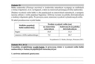 ARKUSZE CKE - Matura biologia 2019