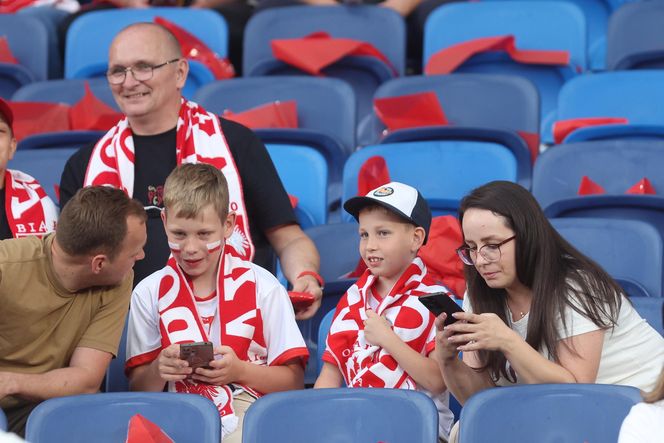 Kibice na meczu Polska - Mołdawia