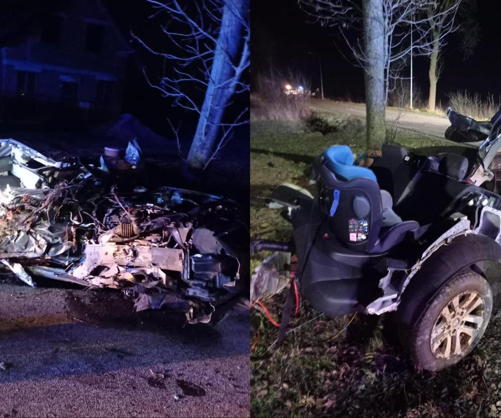 BMW rozpadło się na pół. Części znaleziono w promieniu 100 m. Kierowca był w szoku?! [ZDJĘCIA]