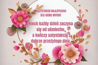 Kartka z życzeniami dla Krystyny na imieniny