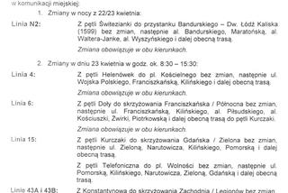 1 Komunikacja miejska podczas DOZ Maraton Łódź 2017
