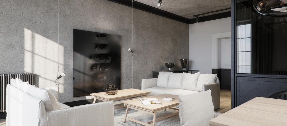 Apartament w czerni i bieli