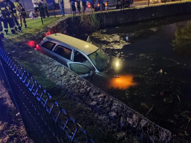 19-latek nie zapanował nad autem i wpadł do stawu! Policja ujawnia szczegóły [ZDJĘCIA]