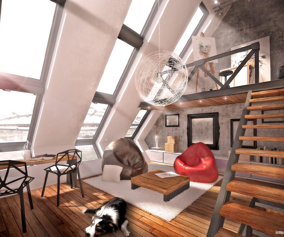 Zawieszony na moście Lock Loft - wnętrze